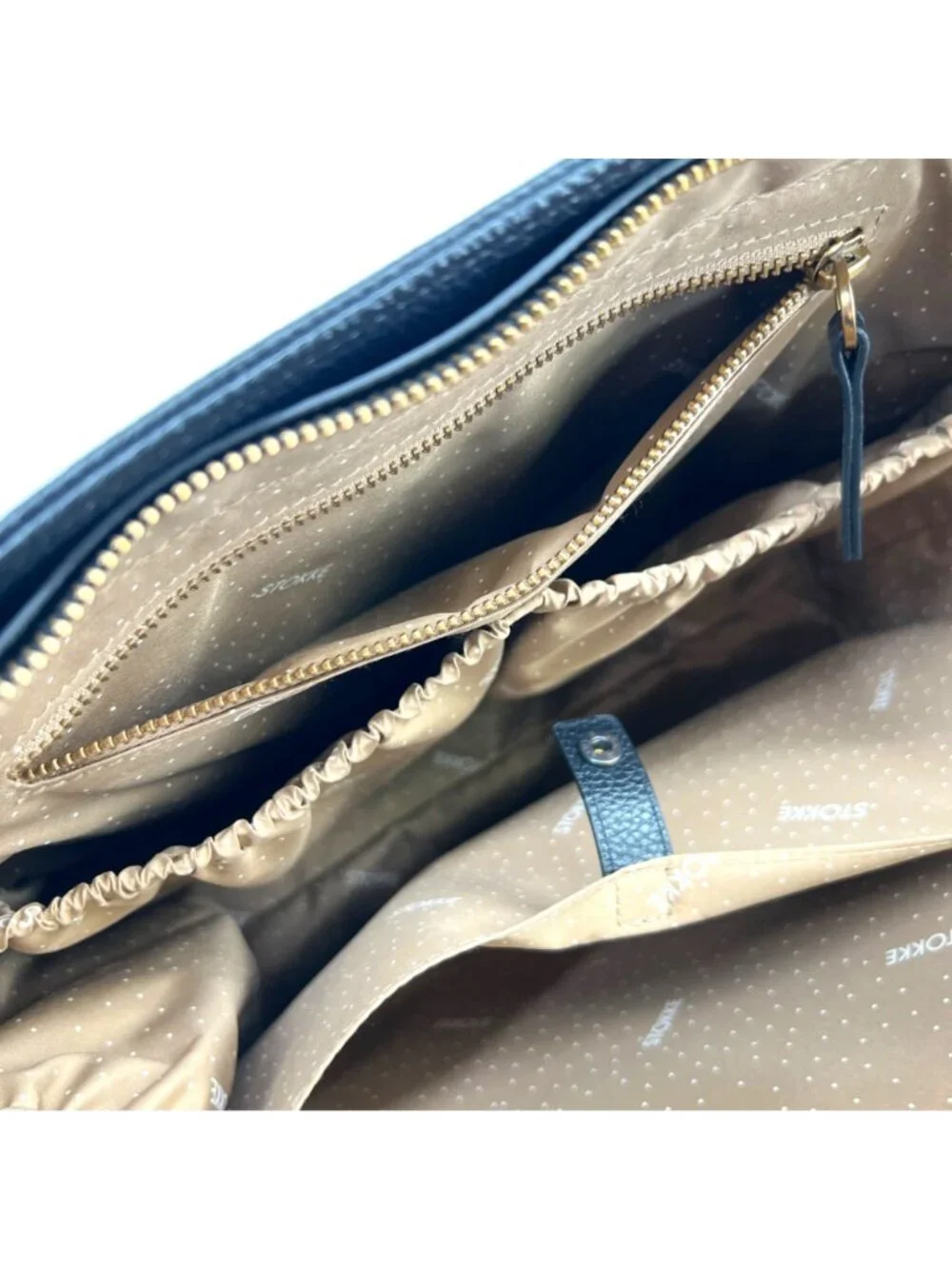 Stokke Explory X Signature Changing Bag Signature Black Faux Leather Nylon